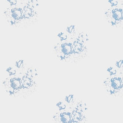 Cabbages and Roses Hatley Blue Fabric - Upholstery Fabric