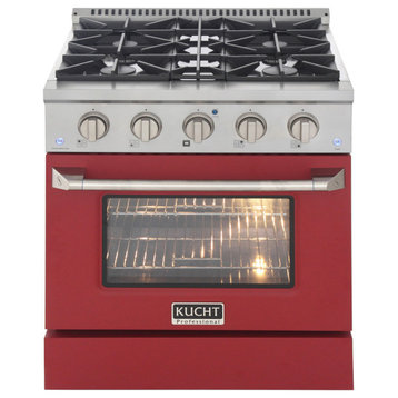 KUCHT Pro-Style 30" 4.2 cu. ft. Range, Red, Natural Gas