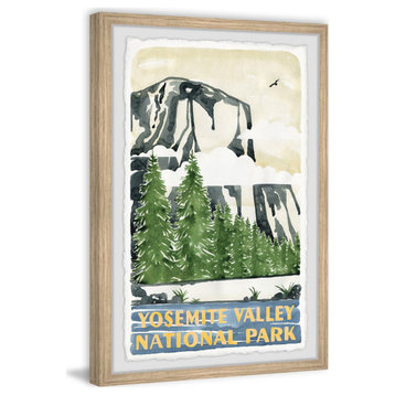 "Yosemite Valley National Park II" Framed Painting Print, 12x18