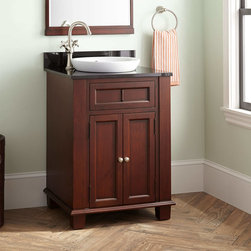 24" BRODEN VANITY FOR SEMI-RECESSED SINK - MAHOGANY - Bathroom Vanities And Sink Consoles