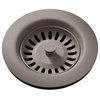 LKQS35SM Drain Fitting with Removable Basket Strainer and Stopper Silvermist