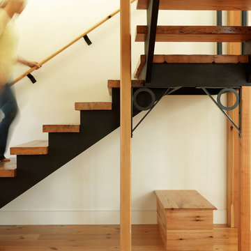 Steel and Reclaimed Wood Stairs