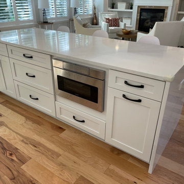 Transitional Kitchen, Bath and Laundry Remodel Done in a White Shaker