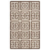 Safavieh Dhurries Dhu626C Geometric Rug, Brown/Ivory, 7'0"x7'0" Square