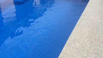 DS Grinding Services: Honed Concrete with infinity pool surround