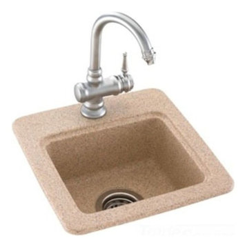 Swanstone Bs-1515-018 Bisque 15"x15" Drop-In Entertainment Sink