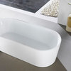 Kube Ovale White Free Standing Bathtub, 67"