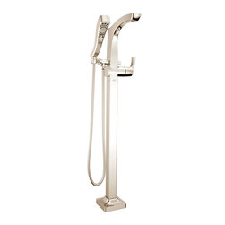 Delta Tesla&reg; 4-hole Roman Tub with Handshower Trim - Tub And Shower Faucet Sets