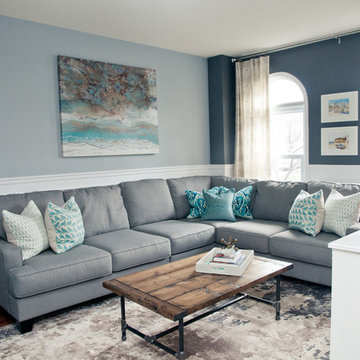 Travel Inspired Living and Dining Room