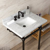 KVBH3022M8SQ5 30" Console Sink with Brass Legs (8-Inch, 3 Hole)