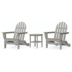 Durogreen - DUROGREEN The Adirondack Set, Light Gray - "Capture the beauty of life's moments by enjoying them together in a Durogreen Adirondack Chair Set.  This Adirondack set strikes the perfect balance of strength and style.