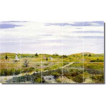 William Chase Country Painting Ceramic Tile Mural #379, 21.25"x12.75"