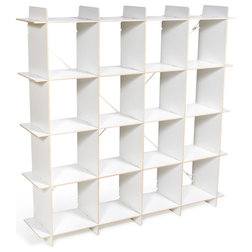 Modern Display And Wall Shelves  16 Cube Storage Bookcase, White