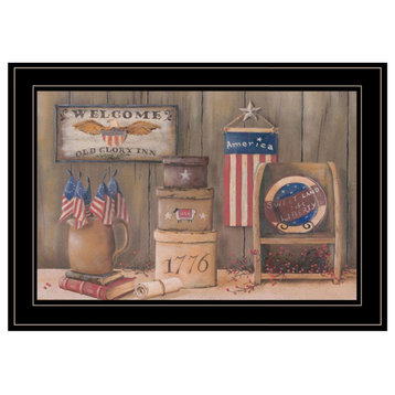 "Sweet Land of Liberty" by Pam Britton, Framed Print, Black Frame