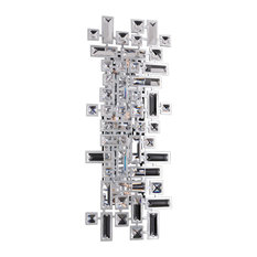 Allegri 11192-010-FR001 Wall Sconce Vermeer, Chrome, Clear Firenze Crystal