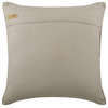 Grey Velvet Embroidery 24"x24" Throw Pillow Cover - Mystic Dream