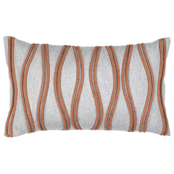 Ripple Sienna Lumbar Indoor/Outdoor Performance Pillow, 12"x20"