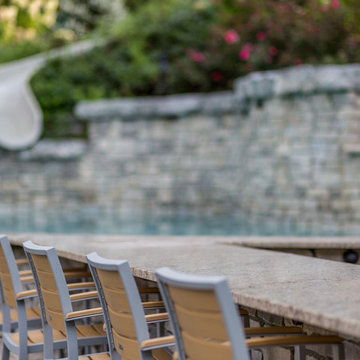 Milford, MI - Backyard Pool Bar Landscape Design & Install