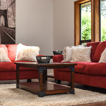 Vacant Home Staging - Using Bold Colour - Living Room