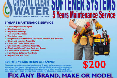 5 Years Softener Maintenance Service