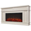 Real Flame Torrey Landscape Electric Fireplace in Bone White