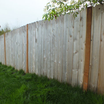 Fence Restoration, before & after pressure washing