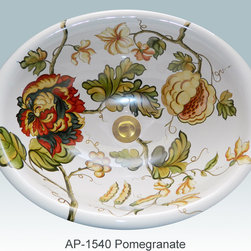 Hand Painted Drop-in Sinks by Atlantis Porcelain Art - Products