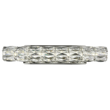 Elegant Lighting Valetta LED Wall Sconce In Chrome, 24.00 (Length)
