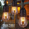 48 FT Outdoor String Lights Commercial Grade Weatherproof Strand