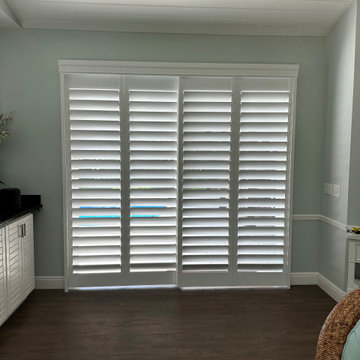 Bypass Plantation Shutters for Sliding Glass Doors — Palm City, FL