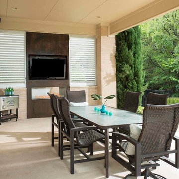 Backyard Remodel with Patinated Backdrop