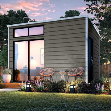 Office Shack Exterior - Sunset