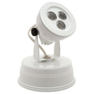 3 Light LED Recessed Lighting Kit with Transformer, White, 10.60"