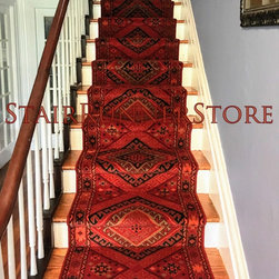 Straight Staircase Stair Runner Installations - Hall And Stair Runners