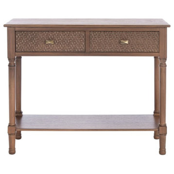 Taylia 2 Drawer Console Table Brown