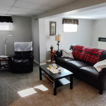 Basement Apartment Painting and Suspended Ceiling Panel Installation Project