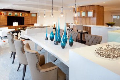 Inspiration for a tropical dining room remodel in Miami