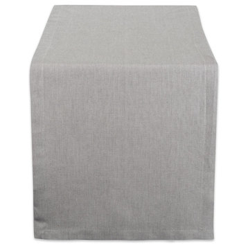 DII Gray Solid Chambray Table Runner 14"x72"