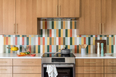 Inspiration for a midcentury kitchen in Atlanta.