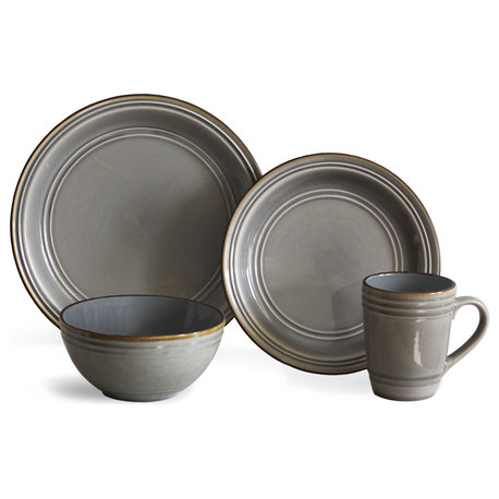 Artemis Grey 16 Piece Dinnerware Set