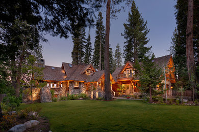 Rustic exterior home idea in Denver