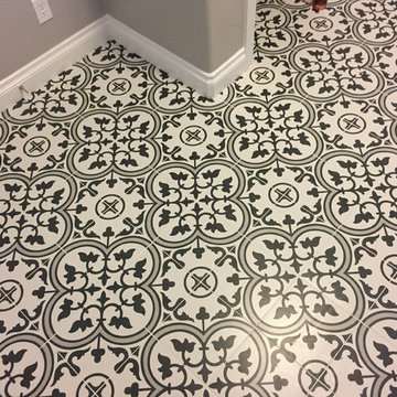 Moroccan influenced tile entryway
