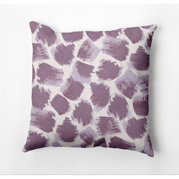 Giraffe Journey Outdoor Pillow, Purple, 16"x16"