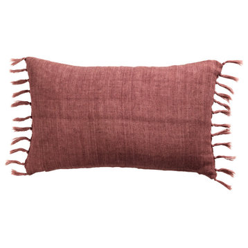 Jaipur Living Majere Solid Rose Down Pillow 13"X21" Lumbar