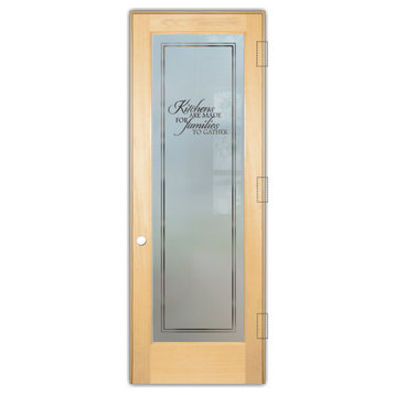 Pantry Door - Family Kitchen - Maple - 28" x 80" - Knob on Left - Push Open