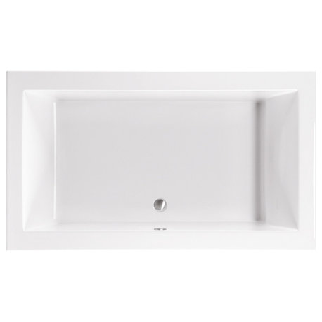 Undermount Soaking Bath White 72x42x22