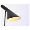 Living District Juniper 1-Light Modern Metal Floor Lamp in Black