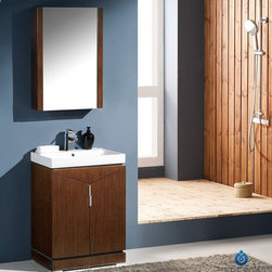 Fresca Elissos 24 x 19 Wenge Modern Bathroom Vanity FVN8123WG - Bath Products