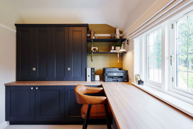 This is an example of a modern home office in West Midlands.