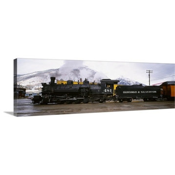 "Steam train on railroad track, Durango and Silverton Narrow Gauge Railroad, ...